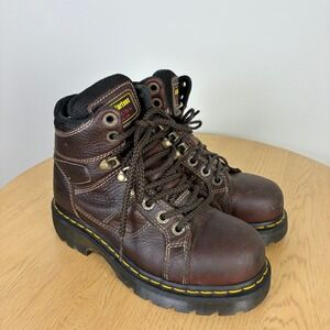 Dr. Martens Industrial Steel Toe Work Boots Mens 5 Womens 6 Utility Work Leather